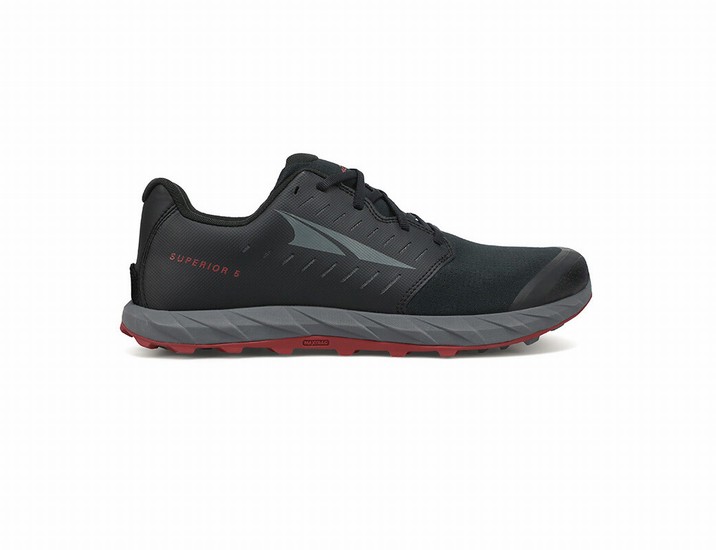 Altra Superior 5 Trail löparskor Herr Svarta Röda | XMT-689452