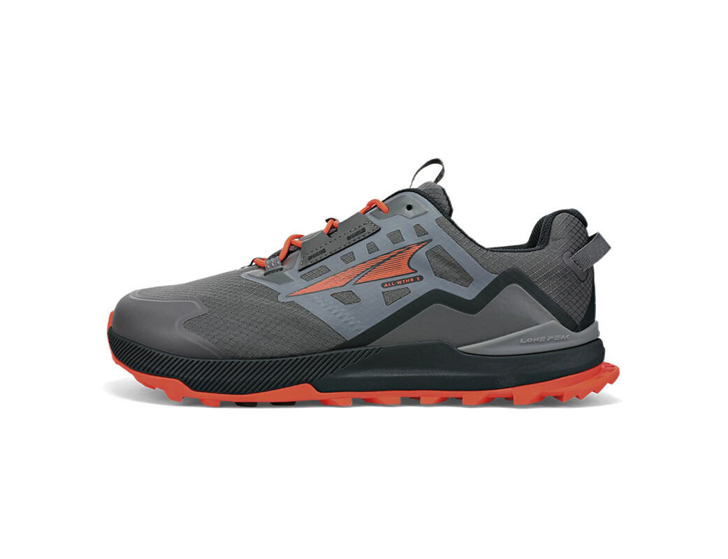 Altra Lone Peak Low All-Wthr 2 Trail löparskor Herr Grå Orange | VOK-984325