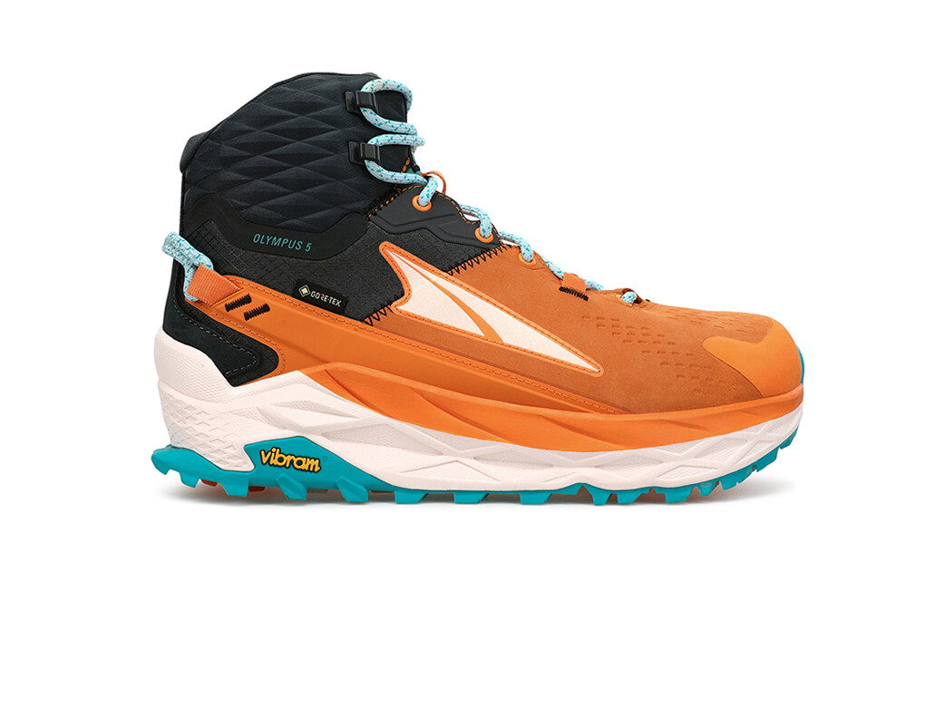 Altra Olympus 5 Mid GTX Vandringsskor Dam Orange Svarta Vita Blå | WBS-834015