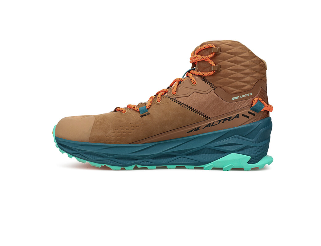 Altra Olympus 5 Mid GTX Vandringsskor Herr Bruna Gröna | PTK-753124