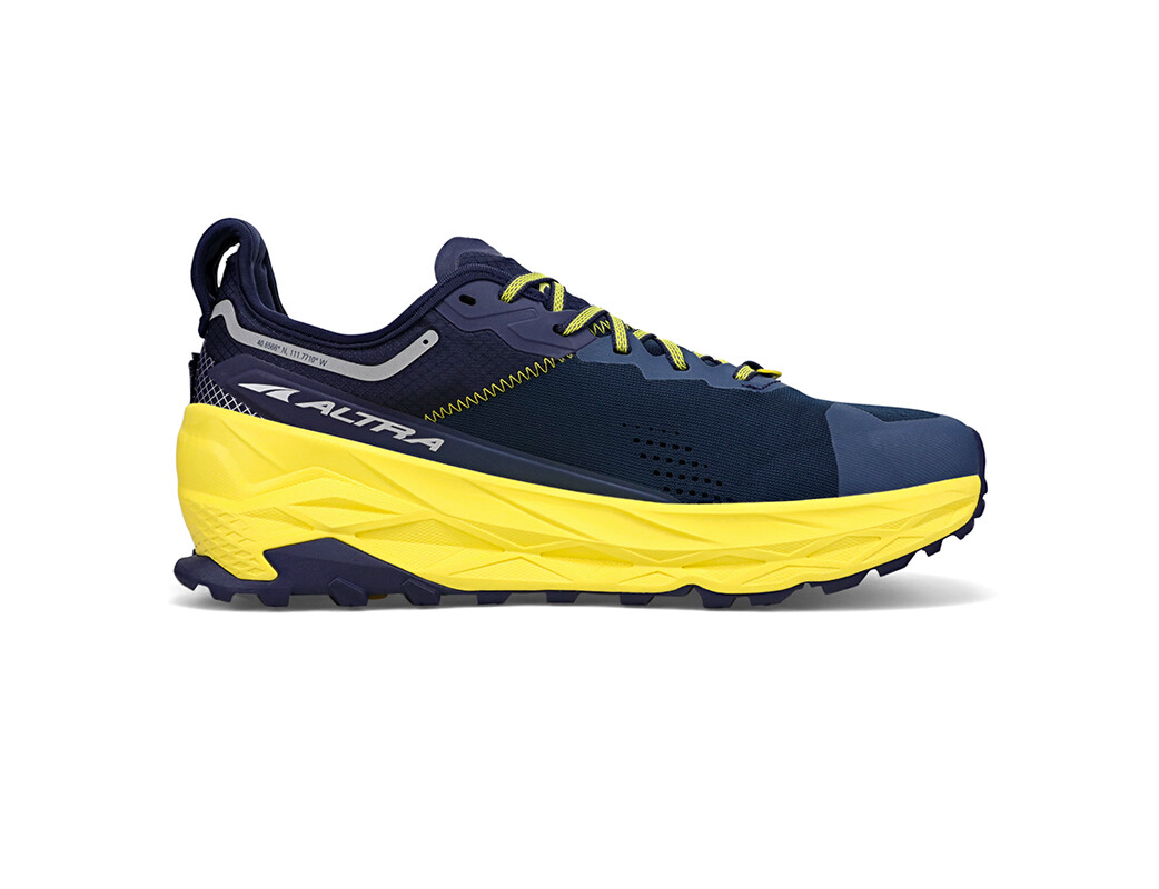 Altra Olympus 5 Trail löparskor Herr Marinblå Gula | EKB-286475