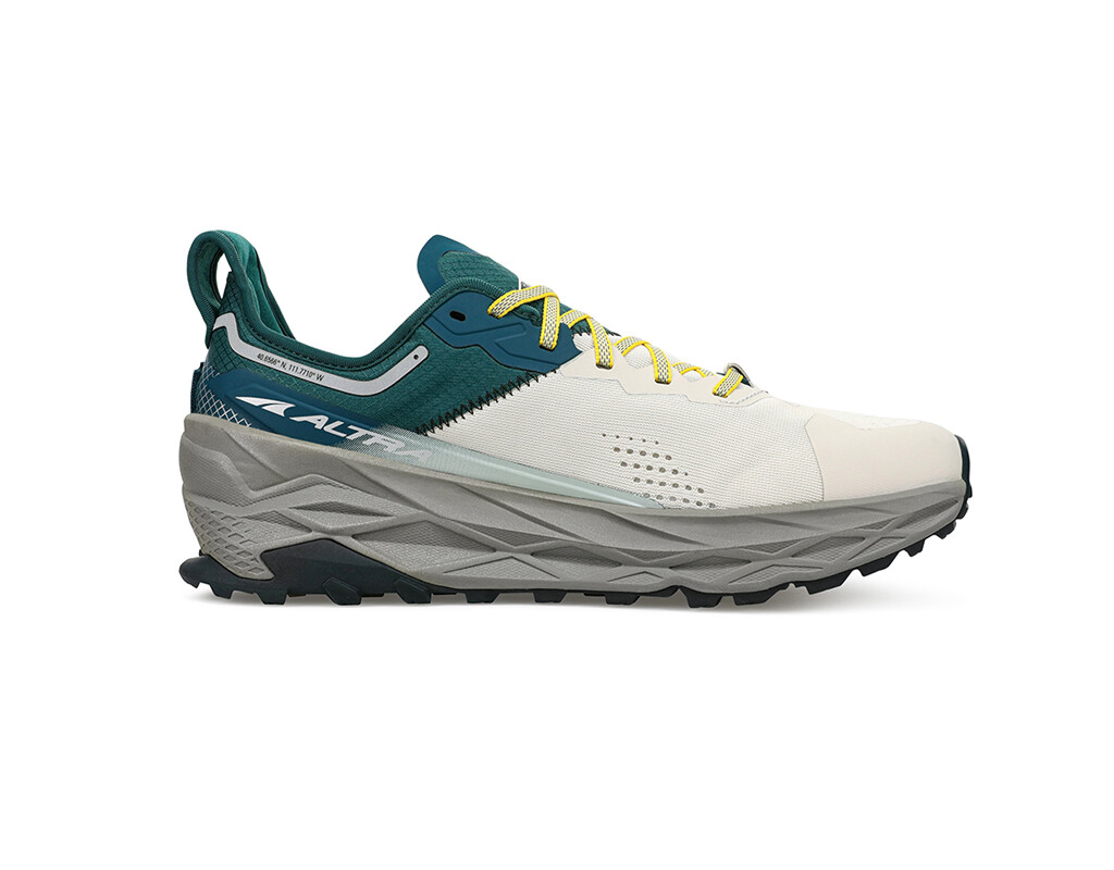 Altra Olympus 5 Trail löparskor Herr Vita Grå Turkos | KZI-846139