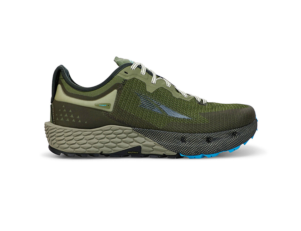 Altra Timp 4 Trail löparskor Herr Olivgröna Blå | DOW-368705